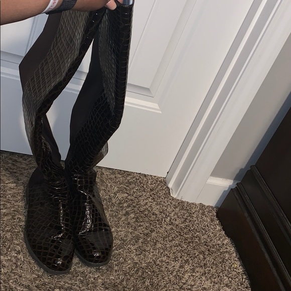 Shoes - Brown thigh high boots